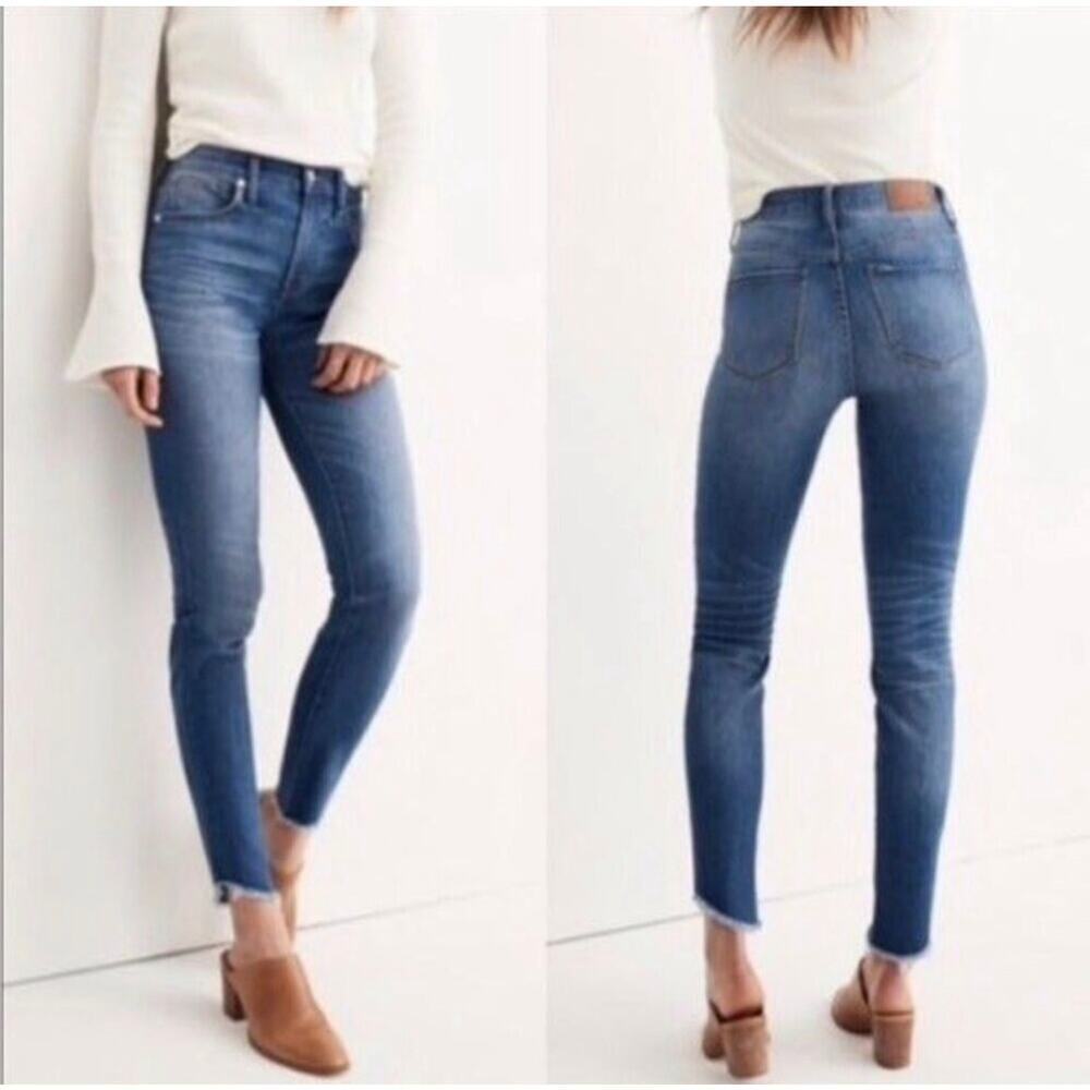 Madewell 10” High Rise Skinny Jeans Tulip Hem Edition Size 25 *EUC
